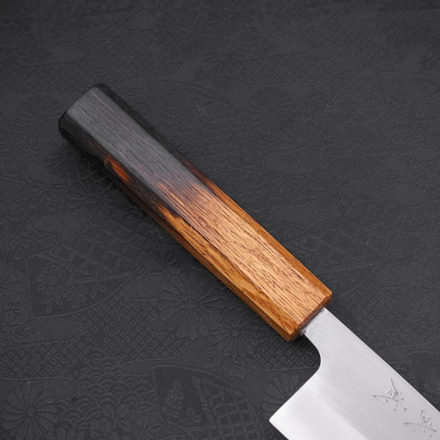 Santoku White Steel #1 Poliert Yaki Urushi Griff 165mm-[Musashi]-[Japan-Küchenmesser]