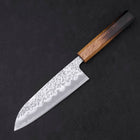 Santoku White Steel #1 Tsuchime Sumi Urushi Griff 165mm-[Musashi]-[Japan-Küchenmesser]