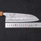 Santoku White Steel #1 Tsuchime Sumi Urushi Griff 165mm-[Musashi]-[Japan-Küchenmesser]