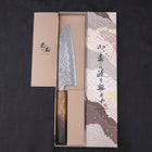 Santoku White Steel #1 Tsuchime Sumi Urushi Griff 165mm-[Musashi]-[Japan-Küchenmesser]