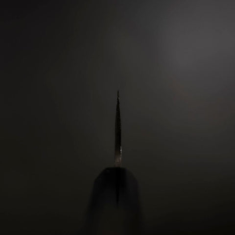 Santoku White Steel #2 Kasumi Chokin Nami Fuji Büffelhorn und Ebenholz Griff 180mm-[Musashi]-[Japan-Küchenmesser]