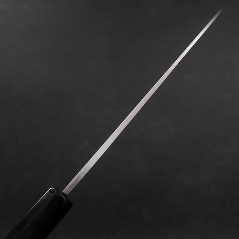 Santoku White Steel #2 Kasumi Chokin Sakura Fuji Buffalo Ebony Handle 180mm (7”)-[Musashi]-[Japan-Küchenmesser]