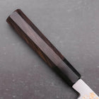 Santoku White Steel #2 Kasumi Chokin Sakura Fuji Buffalo Ebony Handle 180mm (7”)-[Musashi]-[Japan-Küchenmesser]