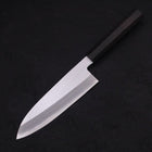 Santoku White Steel #2 Kasumi Chokin "Samurai Im Neumond" Büffelhorn und Ebenholz Griff 180mm-[Musashi]-[Japan-Küchenmesser]
