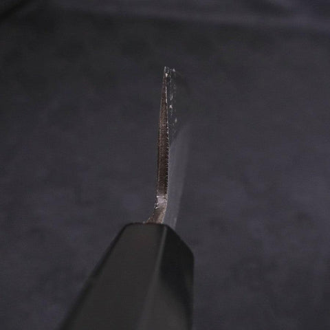 Santoku White Steel #2 Kasumi Chokin "Samurai Im Neumond" Büffelhorn und Ebenholz Griff 180mm-[Musashi]-[Japan-Küchenmesser]