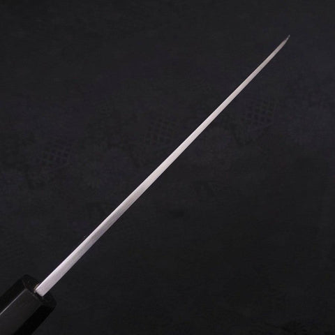 Santoku White Steel #2 Kasumi Chokin "Samurai Im Neumond" Büffelhorn und Ebenholz Griff 180mm-[Musashi]-[Japan-Küchenmesser]