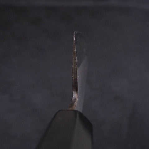 Santoku White Steel #2 Kasumi Chokin "Samurai Im Vollmond" Büffelhorn und Ebenholz Griff 180mm-[Musashi]-[Japan-Küchenmesser]