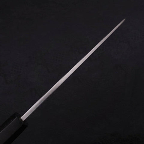 Santoku White Steel #2 Kasumi Chokin "Samurai Im Vollmond" Büffelhorn und Ebenholz Griff 180mm-[Musashi]-[Japan-Küchenmesser]