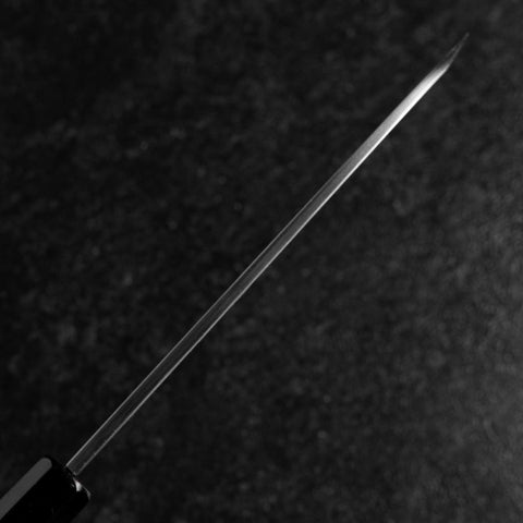 Santoku White Steel #2 Kasumi Einfache Fase Chokin Sakura-Fuji Büffelhorn und Ebenholz Griff 155mm-[Musashi]-[Japan-Küchenmesser]