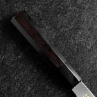Santoku White Steel #2 Kasumi Einfache Fase Chokin Sakura-Fuji Büffelhorn und Ebenholz Griff 155mm-[Musashi]-[Japan-Küchenmesser]