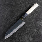 Santoku White Steel #2 Kurouchi Büffelhorn und Magnolienholz Griff 165mm-[Musashi]-[Japan-Küchenmesser]