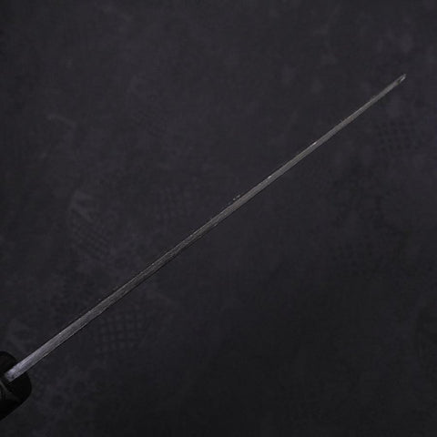 Santoku White Steel #2 Kurouchi Chokin "Bijin-Ga In Ukiyo-E" Büffelhorn und Ebenholz Griff 170mm-[Musashi]-[Japan-Küchenmesser]