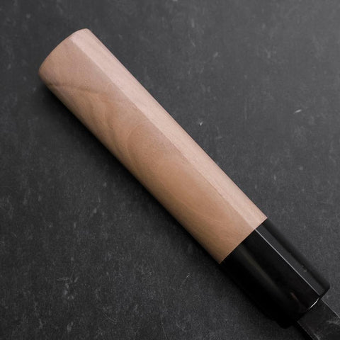Santoku White Steel #2 Kurouchi Damast Büffelhorn und Magnolienholz Griff 165mm-[Musashi]-[Japan-Küchenmesser]