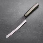 Santoku White Steel #2 Kurouchi Grüner Urushi Griff 165mm-[Musashi]-[Japan-Küchenmesser]