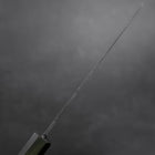 Santoku White Steel #2 Kurouchi Grüner Urushi Griff 165mm-[Musashi]-[Japan-Küchenmesser]