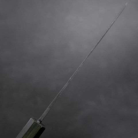 Santoku White Steel #2 Kurouchi Grüner Urushi Griff 165mm-[Musashi]-[Japan-Küchenmesser]