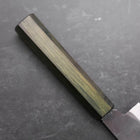 Santoku White Steel #2 Kurouchi Grüner Urushi Griff 165mm-[Musashi]-[Japan-Küchenmesser]