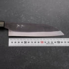 Santoku White Steel #2 Kurouchi Grüner Urushi Griff 165mm-[Musashi]-[Japan-Küchenmesser]