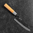 Santoku White Steel #2 Kurouchi Kirschholz Griff 165mm-[Musashi]-[Japan-Küchenmesser]