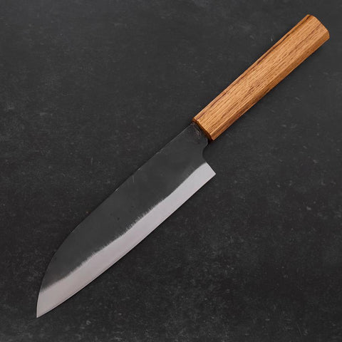 Santoku White Steel #2 Kurouchi Oak Handle 165mm (6.5”)