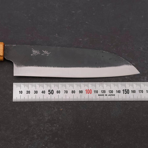 Santoku White Steel #2 Kurouchi Oak Handle 165mm (6.5”)