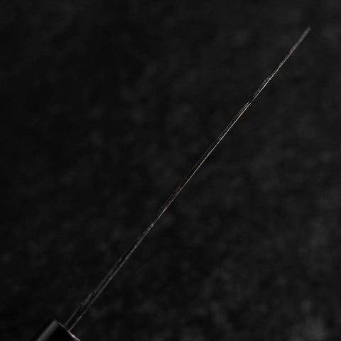 Santoku White Steel #2 Kurouchi Runder Magnolienholz Griff 165mm-[Musashi]-[Japan-Küchenmesser]