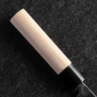 Santoku White Steel #2 Kurouchi Runder Magnolienholz Griff 165mm-[Musashi]-[Japan-Küchenmesser]