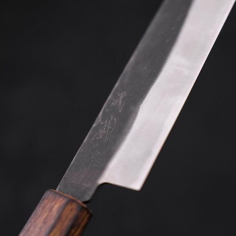 Santoku White Steel #2 Kurouchi Sumi Urushi Griff 165mm-[Musashi]-[Japan-Küchenmesser]