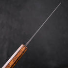 Santoku White Steel #2 Kurouchi Sumi Urushi Griff 165mm-[Musashi]-[Japan-Küchenmesser]