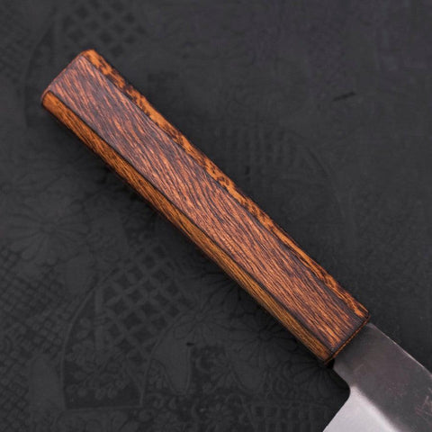 Santoku White Steel #2 Kurouchi Sumi Urushi Griff 165mm-[Musashi]-[Japan-Küchenmesser]