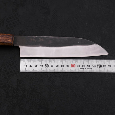 Santoku White Steel #2 Kurouchi Sumi Urushi Griff 165mm-[Musashi]-[Japan-Küchenmesser]