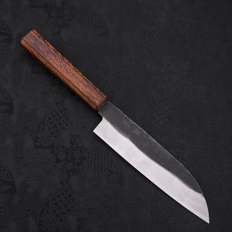 Santoku White Steel #2 Kurouchi Sumi Urushi Griff 165mm-[Musashi]-[Japan-Küchenmesser]