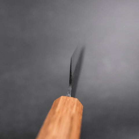 Santoku White Steel #2 Kurouchi Yaki Urushi Griff 165mm-[Musashi]-[Japan-Küchenmesser]