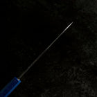 Santoku White Steel #2 Poliert Blauer Urushi Griff 165mm-[Musashi]-[Japan-Küchenmesser]