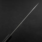 Santoku White Steel #2 Stainless Clad Polished Western Black Handle 170mm (6.7”)-[Musashi]-[Japan-Küchenmesser]