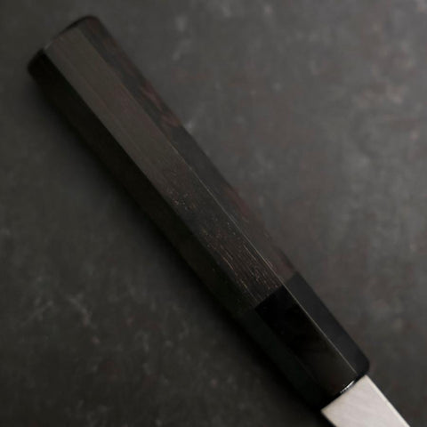 Santoku White steel #2 Kasumi Chokin Nami Fuji Büffelhorn und Ebenholz Griff 180mm-[Musashi]-[Japan-Küchenmesser]