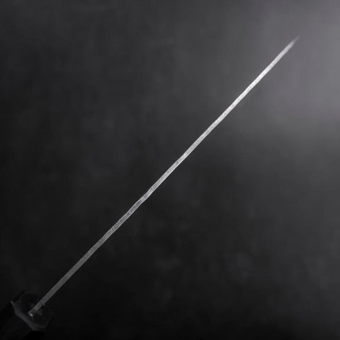 Santoku White Steel #2 Tsuchime Dunkelblauer Urushi Griff 165mm-[Musashi]-[Japan-Küchenmesser]