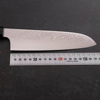 Santoku ZA-18 Damast Büffelhorn und Magnolienholz Griff 180mm-[Musashi]-[Japan-Küchenmesser]