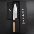 Santoku ZA-18 Damast Büffelhorn und Magnolienholz Griff 180mm-[Musashi]-[Japan-Küchenmesser]