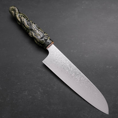 Santoku ZA-18 Damast Drachengriff aus Keramik 180mm-[Musashi]-[Japan-Küchenmesser]