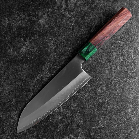 Santoku ZDP-189 Poliert Grüner Rosenholz Griff 165mm-[Musashi]-[Japan-Küchenmesser]