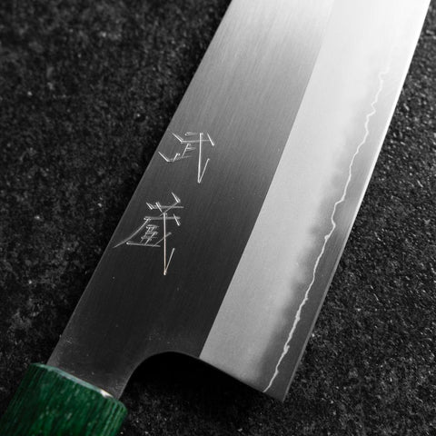Santoku ZDP-189 Poliert Grüner Rosenholz Griff 165mm-[Musashi]-[Japan-Küchenmesser]