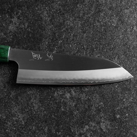 Santoku ZDP-189 Poliert Grüner Rosenholz Griff 165mm-[Musashi]-[Japan-Küchenmesser]