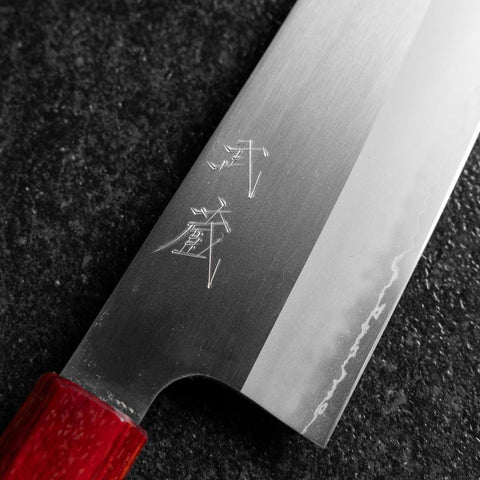 Santoku ZDP-189 Poliert Roter Rosenholz Griff 165mm-[Musashi]-[Japan-Küchenmesser]