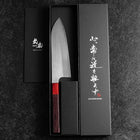 Santoku ZDP-189 Poliert Roter Rosenholz Griff 165mm-[Musashi]-[Japan-Küchenmesser]