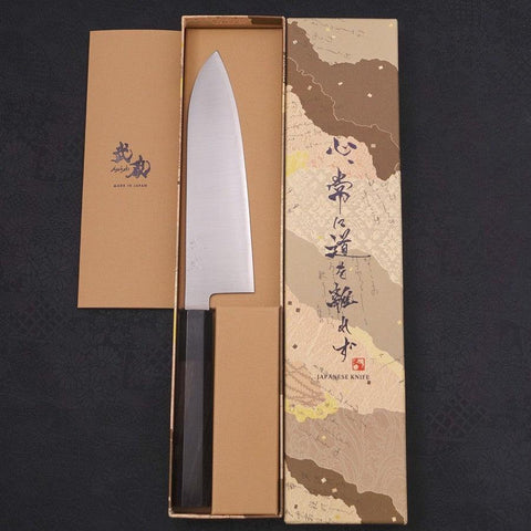 Santoku ZDP-189 Polished Buffalo Ebony Handle 180mm-[Musashi]-[Japan-Küchenmesser]