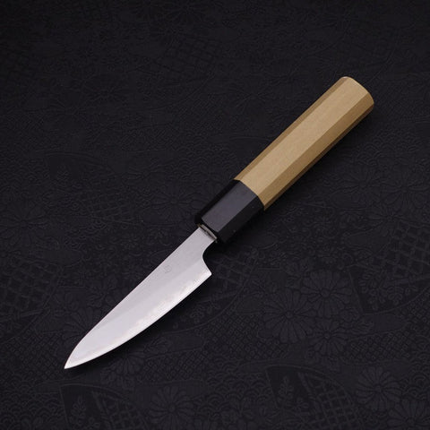 Schälmesser White Steel #1 Poliert Büffelhorn und Magnolienholz Griff 80mm-[Musashi]-[Japan-Küchenmesser]