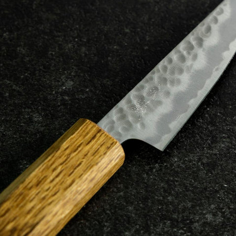 Schälmesser White Steel #2 Tsuchime Yaki Urushi Griff 80mm-[Musashi]-[Japan-Küchenmesser]