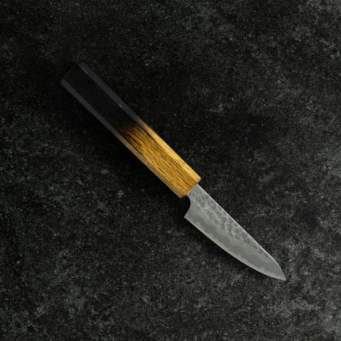Schälmesser White Steel #2 Tsuchime Yaki Urushi Griff 80mm-[Musashi]-[Japan-Küchenmesser]