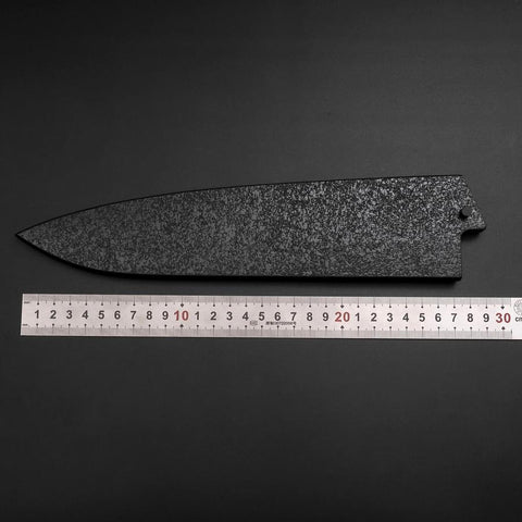 Schwarze-Ishime Saya Scheide für Gyuto mit Pin, 270mm-[Musashi]-[Japan-Küchenmesser]